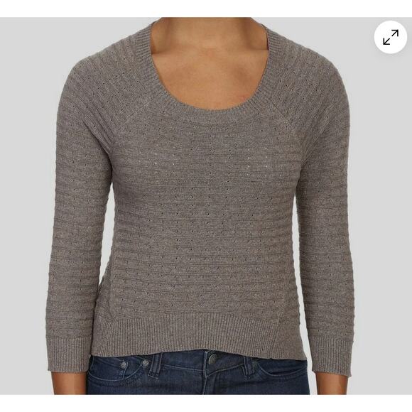 Toad & Co. Brown 100% Organic Cotton Summery Cropped Pullover Sweater,Size S,EUC - Picture 2 of 8